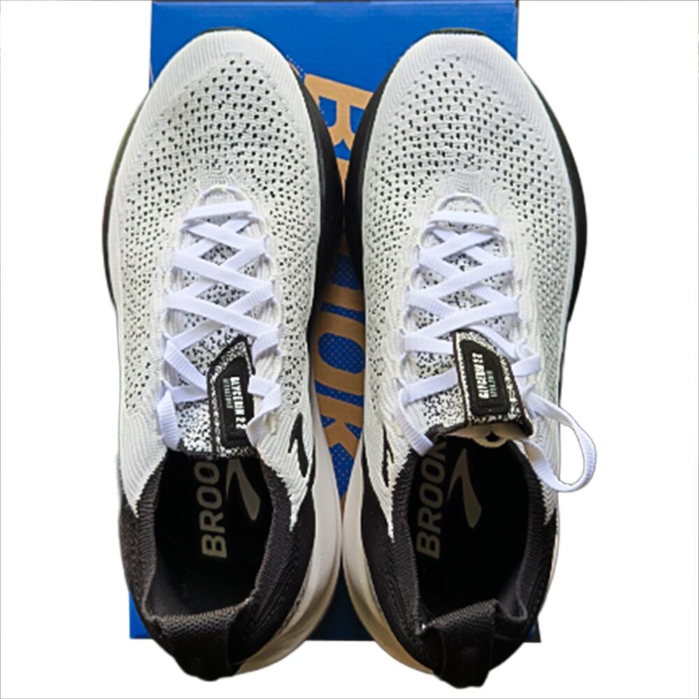 Brooks Glycerin StealthFit 22 Running Shoes 120437 White/Black Women's 9M NIB - Picture 3 of 10